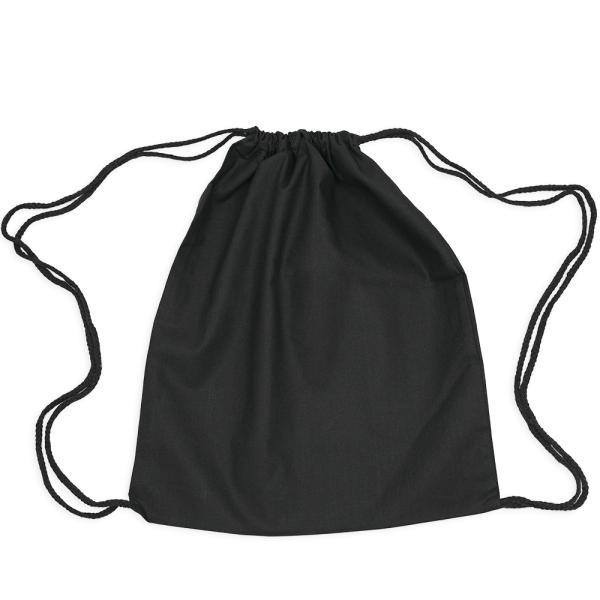 Calico Bags | Black Back Pack Calico Bags 35Cm X 41Cm With Drawstrings Bags Calico Bags