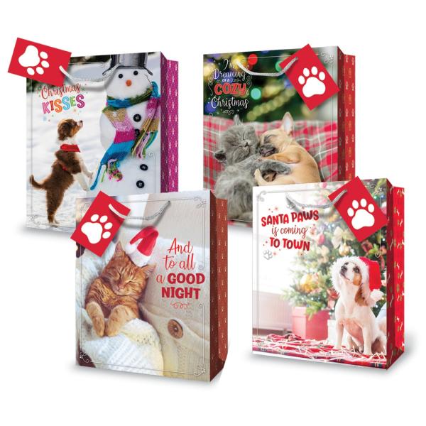 Christmas Bags | Christmas Bags – Pets Assortment – Medium To Large Christmas Christmas Bags