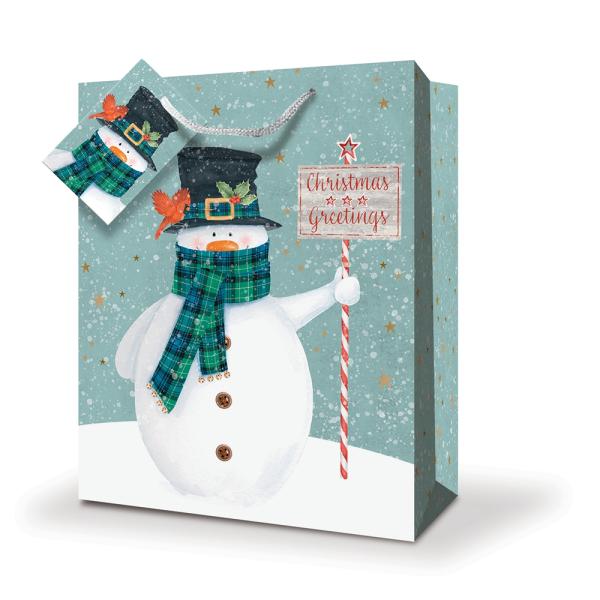 Christmas Bags | Christmas Bags – Snowman – Medium To Large Christmas Christmas Bags