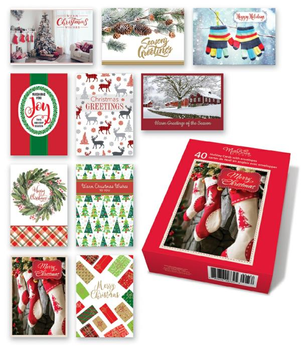 Christmas Cards | Christmas Cards With Envelopes – Pack Of 40 Christmas Christmas Cards