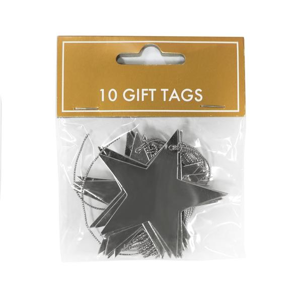 Christmas Tags & Accessories | Gift Tags – Silver Stars – 10 Pack Christmas Christmas Tags & Accessories