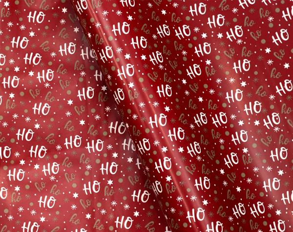 Christmas Wrapping Paper | Christmas Wrapping Paper – 500Mm X 60M – Gold & White Ho Ho Christmas Christmas Wrapping Paper