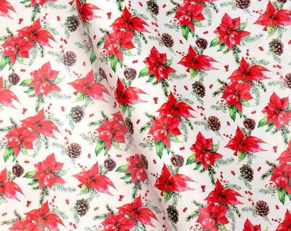 Christmas Wrapping Paper | Christmas Wrapping Paper – 500Mm X 60M – Poinsettias Christmas Christmas Wrapping Paper