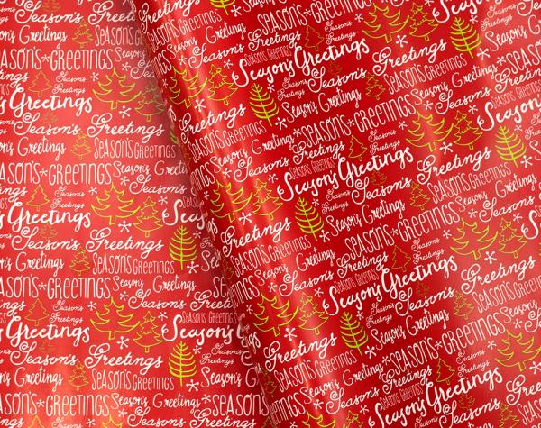 Christmas Wrapping Paper | Christmas Wrapping Paper – 500Mm X 60M – Seasons Greetings With Green On Red Christmas Christmas Wrapping Paper