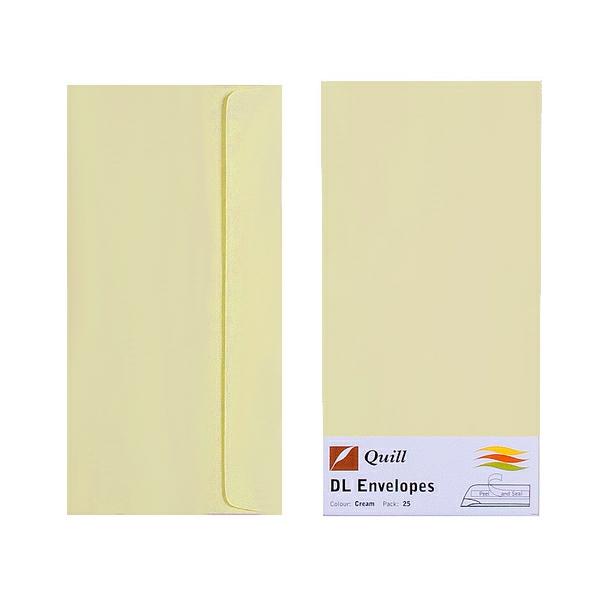 Envelopes | Cream Dl Envelopes – Pack Of 25 – 80Gsm By Quill Envelopes Envelopes