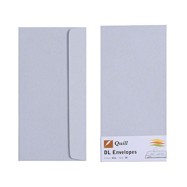 Envelopes | Grey Dl Envelopes – Pack Of 25 – 80Gsm By Quill Envelopes Envelopes