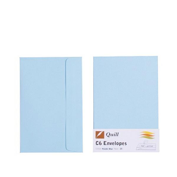 Envelopes | Light Blue C6 Envelopes – Pack Of 25 – 80Gsm By Quill Envelopes Envelopes