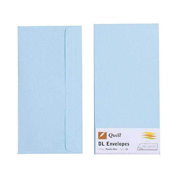 Envelopes | Light Blue Dl Envelopes – Pack Of 25 – 80Gsm By Quill Envelopes Envelopes