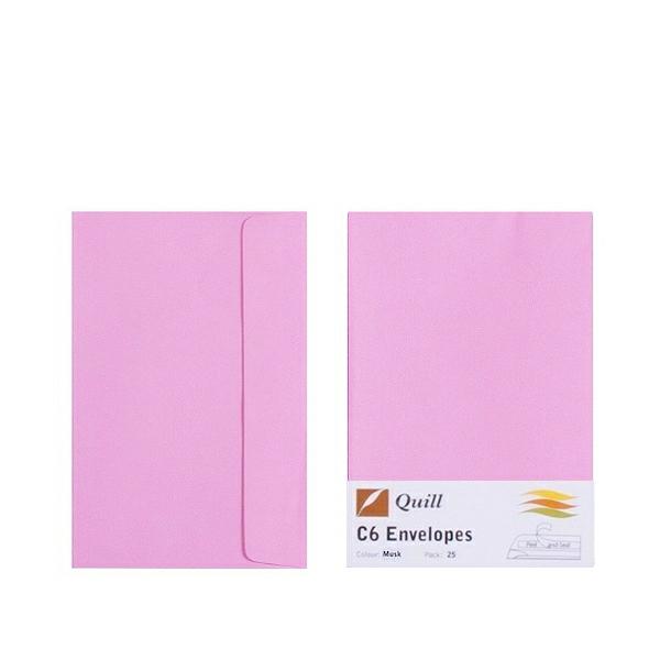 Envelopes | Light Pink C6 Envelopes – Pack Of 25 – 80Gsm By Quill Envelopes Envelopes