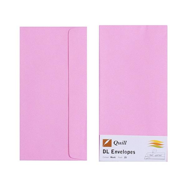 Envelopes | Light Pink Dl Envelopes – Pack Of 25 – 80Gsm By Quill Envelopes Envelopes