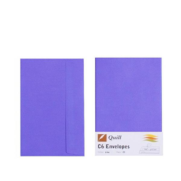 Envelopes | Lilac C6 Envelopes – Pack Of 25 – 80Gsm By Quill Envelopes Envelopes