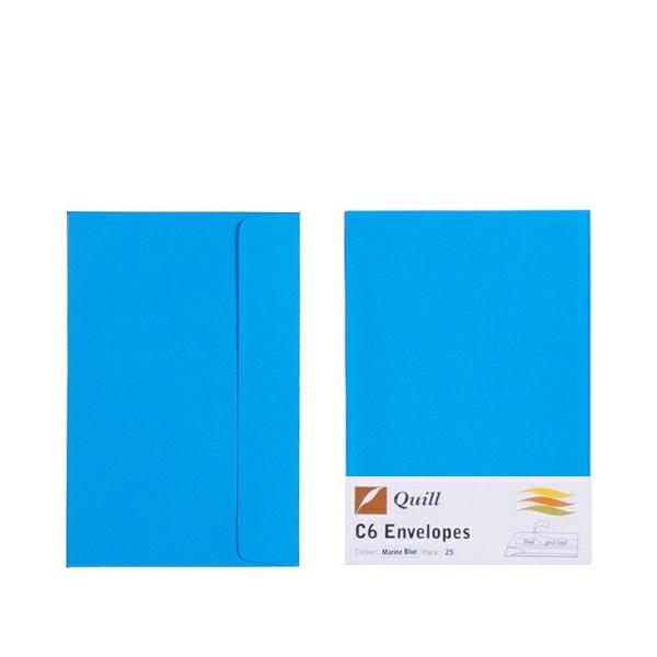 Envelopes | Marine Blue C6 Envelopes – Pack Of 25 – 80Gsm By Quill Envelopes Envelopes