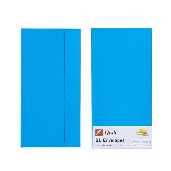 Envelopes | Marine Blue Dl Envelopes – Pack Of 25 – 80Gsm By Quill Envelopes Envelopes