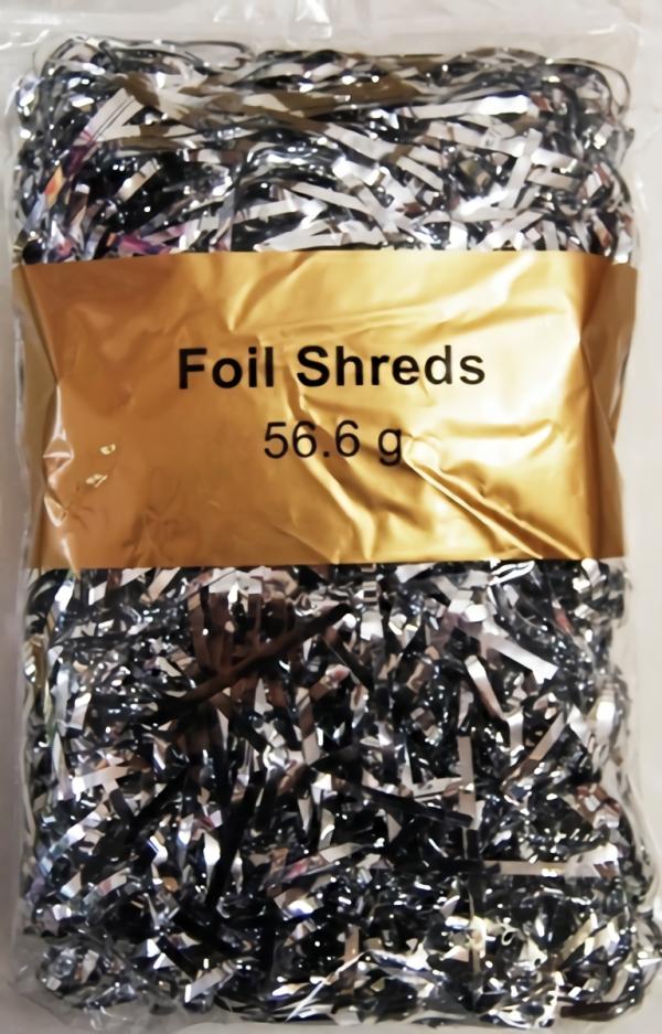 Foil & Iridescent Shreds | Foil Metallic Shreds – 56.6Grams – Metallic Silver Foil & Iridescent Shreds Foil & Iridescent Shreds