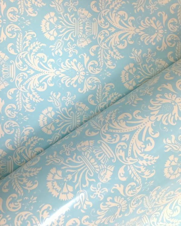 Gift Wrap Paper Rolls – Bulk | Wrapping Paper – 500Mm X 60M – Blue Florentine Gift Wrap Paper Rolls - Bulk Gift Wrap Paper Rolls - Bulk