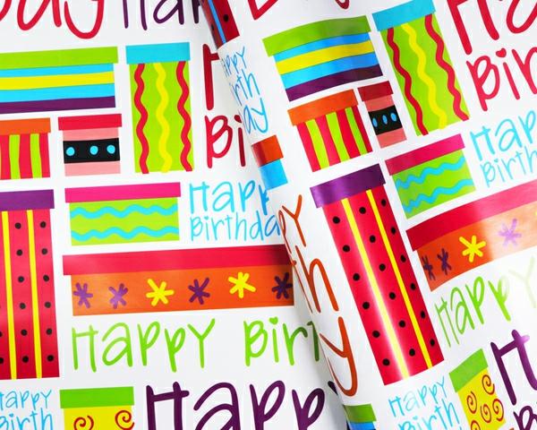 Gift Wrap Paper Rolls – Bulk | Wrapping Paper – 500Mm X 60M – Happy Birthday Multi Gift Wrap Paper Rolls - Bulk Gift Wrap Paper Rolls - Bulk