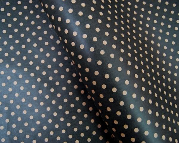 Gift Wrap Paper Rolls – Bulk | Wrapping Paper – 500Mm X 60M – Kraft Brown Dots On Black Gift Wrap Paper Rolls - Bulk Gift Wrap Paper Rolls - Bulk