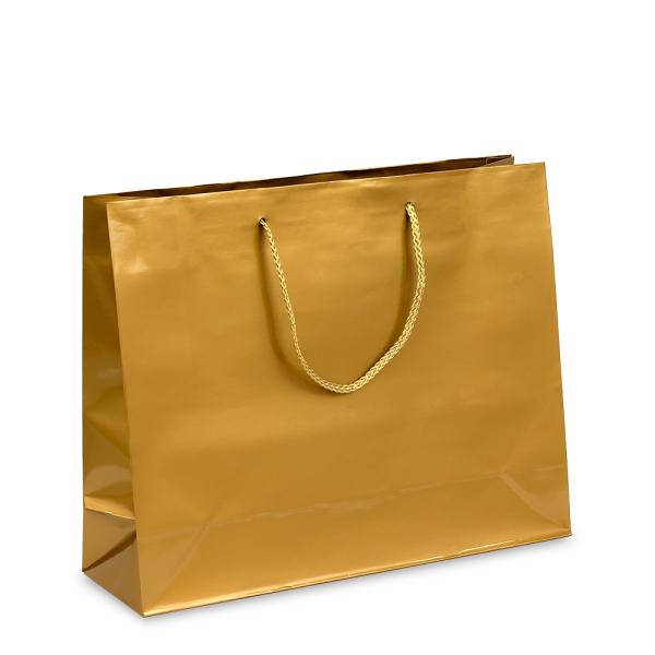 Glossy & Matt Gift Bags – Rope Handles | Gift Carry Bags – Glossy Gold – Boutique Bags Glossy & Matt Gift Bags - Rope Handles