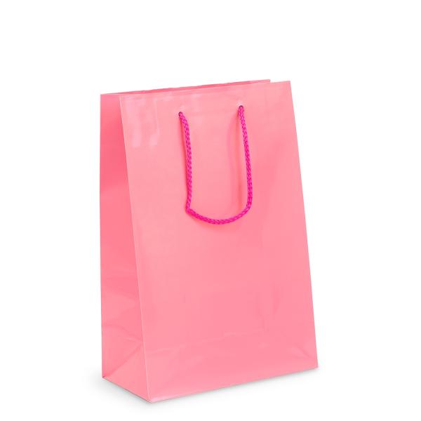 Glossy & Matt Gift Bags – Rope Handles | Gift Carry Bags – Glossy Light Pink – Medium/Large Bags Glossy & Matt Gift Bags - Rope Handles