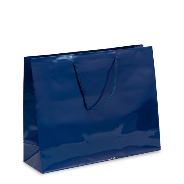 Glossy & Matt Gift Bags – Rope Handles | Gift Carry Bags – Glossy Navy Blue – Boutique Bags Glossy & Matt Gift Bags - Rope Handles