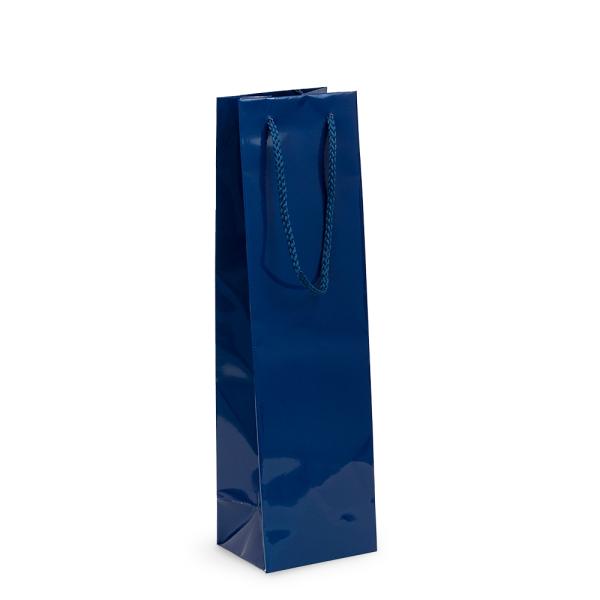 Glossy & Matt Gift Bags – Rope Handles | Gift Carry Bags – Glossy Navy Blue – Wine Bottle Bags Glossy & Matt Gift Bags - Rope Handles