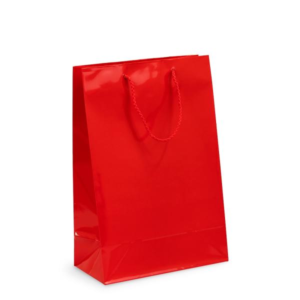 Glossy & Matt Gift Bags – Rope Handles | Gift Carry Bags – Glossy Red – Medium/Large Bags Glossy & Matt Gift Bags - Rope Handles