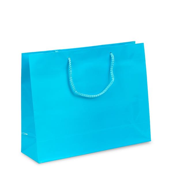 Glossy & Matt Gift Bags – Rope Handles | Gift Carry Bags – Glossy Turquoise Blue – Boutique Bags Glossy & Matt Gift Bags - Rope Handles