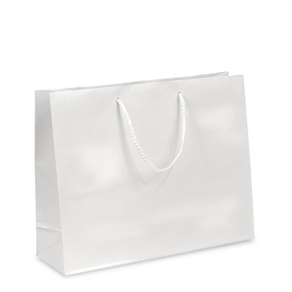 Glossy & Matt Gift Bags – Rope Handles | Gift Carry Bags – Glossy White – Boutique Bags Glossy & Matt Gift Bags - Rope Handles