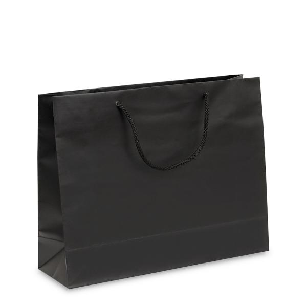 Glossy & Matt Gift Bags – Rope Handles | Gift Carry Bags – Matt Laminate Black – Boutique Bags Glossy & Matt Gift Bags - Rope Handles