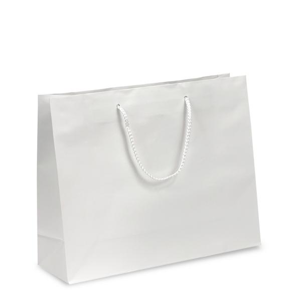 Glossy & Matt Gift Bags – Rope Handles | Gift Carry Bags – Matt Laminate White – Boutique Bags Glossy & Matt Gift Bags - Rope Handles