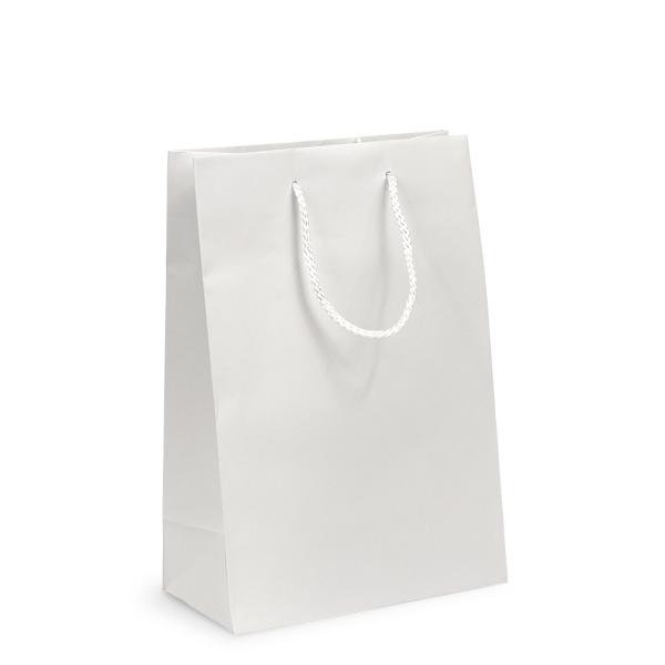 Glossy & Matt Gift Bags – Rope Handles | Gift Carry Bags – Matt White – Medium/Large Bags Glossy & Matt Gift Bags - Rope Handles