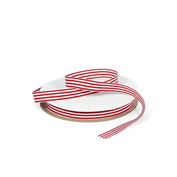 Grosgrain Ribbon | Grosgrain Ribbon – 12Mm X 25M – White/Red Stripe Grosgrain Ribbon Grosgrain Ribbon