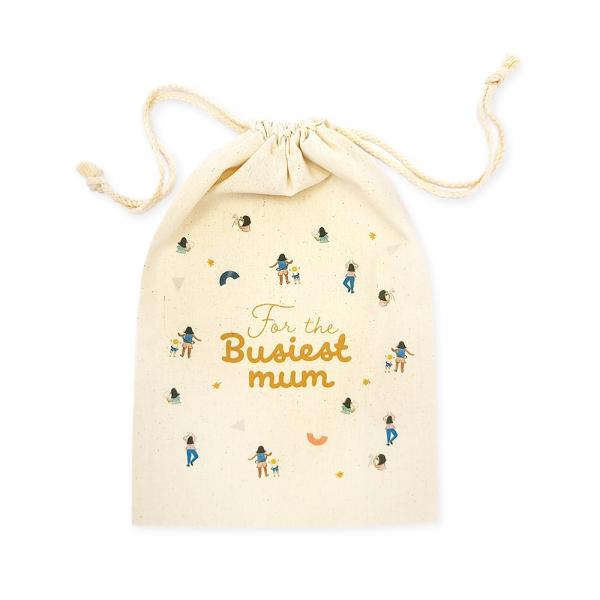 Mother’s Day Bags | Mother’s Day Bags – Busiest Mum – Calico Bags 20Cm X 30Cm With Drawstrings Bags Mother's Day Bags