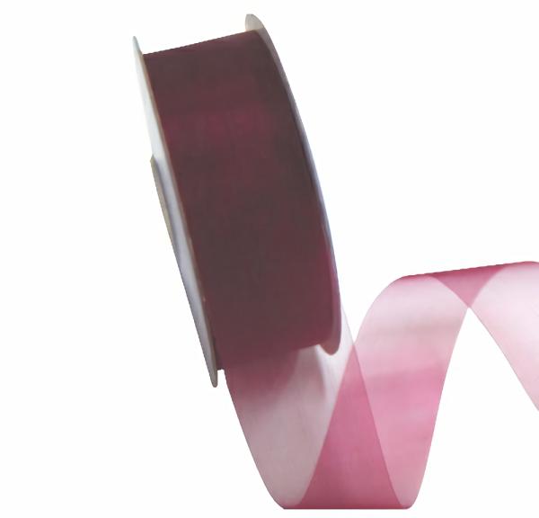 Organza Ribbon | Sheer Organza Cut Edge Ribbon – 25Mm X 50M – Burgundy Organza Ribbon Organza Ribbon