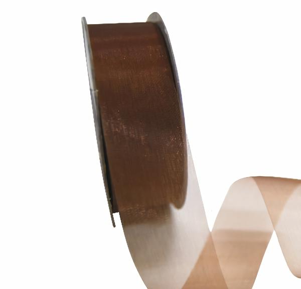 Organza Ribbon | Sheer Organza Cut Edge Ribbon – 25Mm X 50M – Copper Organza Ribbon Organza Ribbon