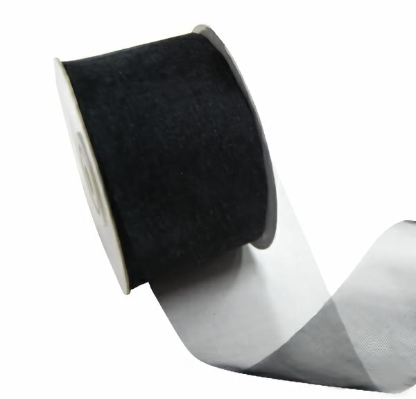 Organza Ribbon | Sheer Organza Cut Edge Ribbon – 50Mm X 25M – Black Organza Ribbon Organza Ribbon