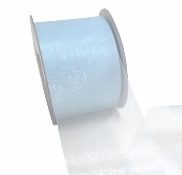 Organza Ribbon | Sheer Organza Cut Edge Ribbon – 50Mm X 25M – Light Blue Organza Ribbon Organza Ribbon