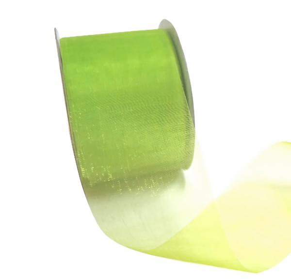 Organza Ribbon | Sheer Organza Cut Edge Ribbon – 50Mm X 25M – Lime Green Organza Ribbon Organza Ribbon