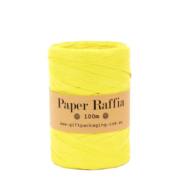 Paper Twine & Paper Raffia | Paper Raffia – 5Mm X 100Metres – Chartreuse Yellow Paper Twine & Paper Raffia Paper Twine & Paper Raffia