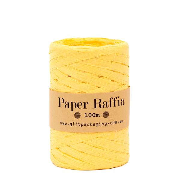 Paper Twine & Paper Raffia | Paper Raffia – 5Mm X 100Metres – Lemon Paper Twine & Paper Raffia Paper Twine & Paper Raffia