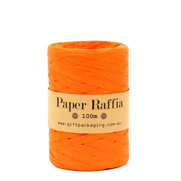 Paper Twine & Paper Raffia | Paper Raffia – 5Mm X 100Metres – Orange Paper Twine & Paper Raffia Paper Twine & Paper Raffia