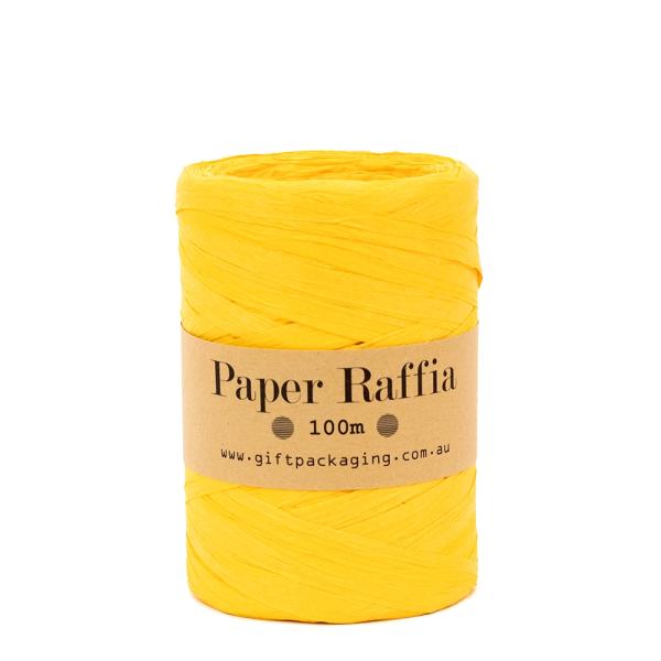 Paper Twine & Paper Raffia | Paper Raffia – 5Mm X 100Metres – Yellow Paper Twine & Paper Raffia Paper Twine & Paper Raffia