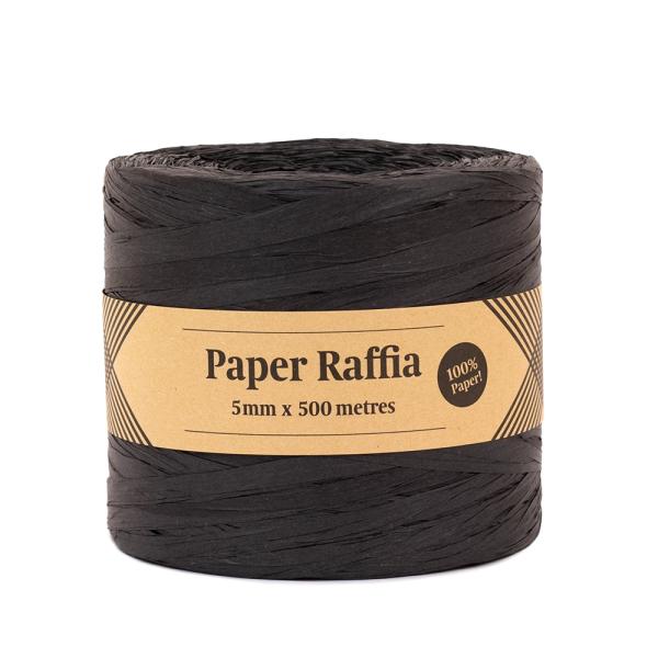 Paper Twine & Paper Raffia | Paper Raffia – 5Mm X 500 Metres – Black Paper Twine & Paper Raffia Paper Twine & Paper Raffia