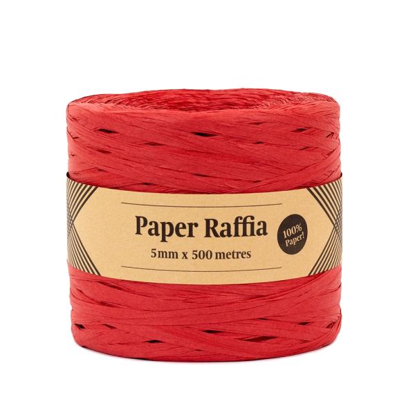 Paper Twine & Paper Raffia | Paper Raffia – 5Mm X 500 Metres – Red Paper Twine & Paper Raffia Paper Twine & Paper Raffia