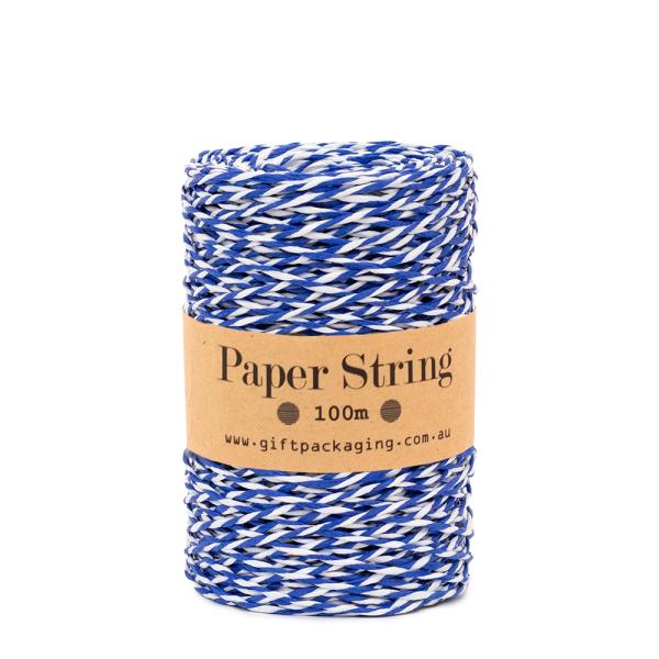 Paper Twine & Paper Raffia | Paper Twine – 2Mm X 100Metres – Blue/White Paper String Paper Twine & Paper Raffia Paper Twine & Paper Raffia