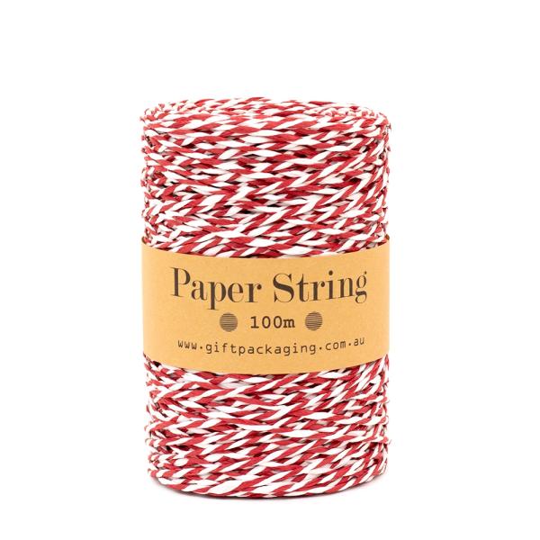 Paper Twine & Paper Raffia | Paper Twine – 2Mm X 100Metres – Red/White Paper String Paper Twine & Paper Raffia Paper Twine & Paper Raffia