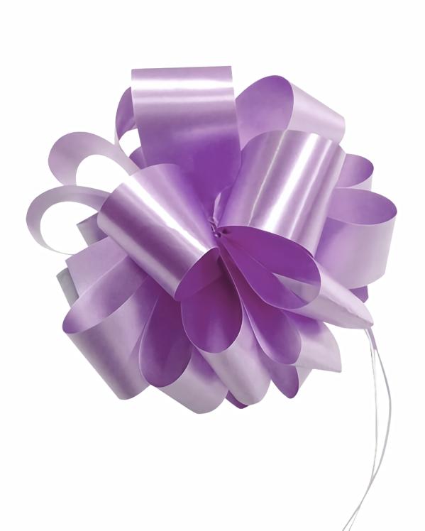 Pom Pom Bows – Pull String | 12 X Pull String Pom Pom Bow – Lavender Gift Bows Pom Pom Bows - Pull String