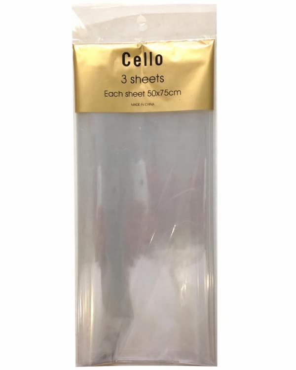 Retail Wrap Packs | Cello Cellophane Sheets – 3 Sheet Pack – Clear Gift Wrapping & Tissue Paper Retail Wrap Packs