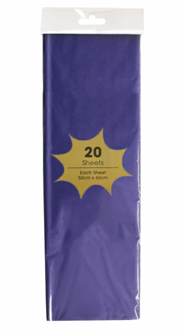 Retail Wrap Packs | Tissue Paper – 20 Sheets – Dark Purple Gift Wrapping & Tissue Paper Retail Wrap Packs