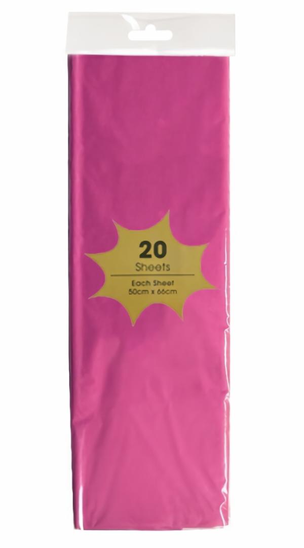 Retail Wrap Packs | Tissue Paper – 20 Sheets – Hot Pink Gift Wrapping & Tissue Paper Retail Wrap Packs